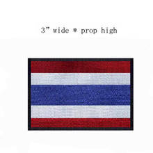 Parches de bandera bordado de Tailandia, logos para planchar, 3 "de ancho, apliques en la ropa, parches personalizados 2024 - compra barato