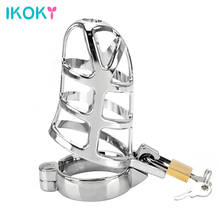 IKOKY  Chastity Belt Penis Cock Ring Sleeve Lock Sex Toys for Men Sex Products Male Chastity Device Lockable Metal Cock Cage 2024 - buy cheap