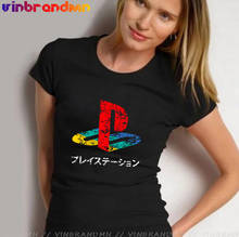 Vintage PS Logo T shirt Xbox Game T-shirt Ladies Brand apparel Tee shirt Hip Hop Short Sleeve Cotton Camiseta Mujer 2024 - buy cheap