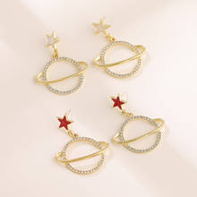VG 6YM New Fashion Gold Color Metal Star Earth Drop Earrings Cute Dangle Earrings For Women Party Jewelry Accessories Wholesale 2024 - buy cheap
