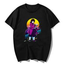 2020 kimetsu não yaiba demônio slayer giyu tomioka t camisa dos homens kawaii topos dos desenhos animados karate gráfico t camisa unisex camisa masculina 2024 - compre barato