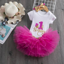 Infant Baby Girls Clothes 1st Birthday Party Dress Red Christmas Girl Tutu Dresses For 1 Year Christening Baptism Events Vestido 2024 - buy cheap