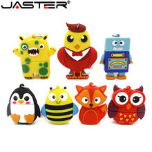 JASTER New arrival pendrive 4GB 8GB 16GB 32GB 64GB silicone Mini Owl / robot usb flash drive Pen drive Memory stick lovely gift 2024 - buy cheap
