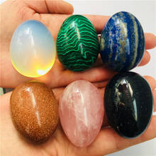 Natural de quartzo em forma de ovo cristal cura bola esfera pedra preciosa 1pc 2024 - compre barato