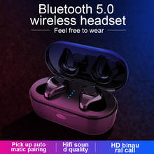NFUNGYK TWS 5,0 Беспроводная Bluetooth Спортивная гарнитура бас для Iphone Xiaomi с микрофоном