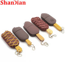 SHANDIAN cartoon ice cream pendrive usb flash disk pen drive 4GB 8GB 16GB 32GB 64GGB USB 2.0 Memory Stick U disk gift with chain 2024 - buy cheap