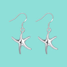 Pendientes de plata 925 con forma de estrella de mar para mujer, aretes de joyería para mujer, regalo de fiesta de boda, venta al por mayor 2024 - compra barato