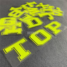 Car Styling Vinyl Decals DIY Letters Moto Racing Helmet Motorcycle Bike Sticker Nemon Yellow Fluorescent 2024 - buy cheap