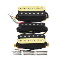 Captadores de guitarra elétrica flanor, conjunto de 3 peças para captadores de guitarra elétrica + ponte, peças para guitarra st 2024 - compre barato