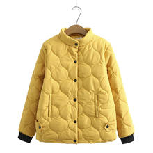 Yellow Black Women Cotton Coat Parka 2021 New Winter Jacket Short Loose Padded Thick Down Cotton Warm Overcoat Parkas Female 2024 - buy cheap
