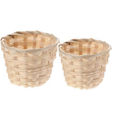 Small Basket Desktop Finishing Home Storage Bamboo Weaving Products Sundries Organizer Rattan Plant Box Wicker Basket 2024 - buy cheap