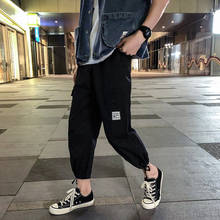 Men Black Joggers Pants Summer 2022 Mens Big Pockets Ankel Cargo Pants Male Spring Streetwear Overalls Sweatpants 2024 - buy cheap