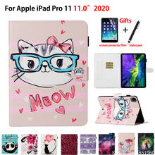 Cute Cat Case For iPad Pro 11 2020 Cover For iPad Pro 11" 2020 A2068 A2230 Funda Silicone PU Leather Stand Shell Capa +Gift 2024 - buy cheap