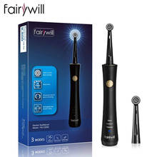 Fairywill FW-2205 электрическая зубная щетка для взрослых и детей, умный таймер, перезаряжаемая отбеливающая звуковая зубная щетка с 10 насадками 2024 - купить недорого