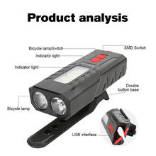 Luz delantera de inducción inteligente para bicicleta, linterna LED de 20000 lúmenes, recargable vía USB, 4000mAh 2024 - compra barato
