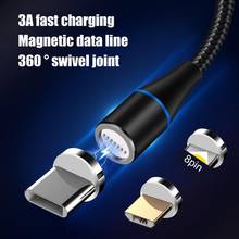 3A Magnetic Micro USB Data Cable Magnet Plug Type C Charge 2 In 1 Fast Charging Cord Wire For Xiaomi Apple Huawei Mobile Phone 2024 - buy cheap