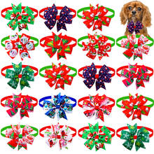 100pcs Dog Christmas Accessories Dog Bow Tie Pet Dog Cat Xmas Bowties Neckties Small Dog Holiday Party Grooming Accessores 2024 - buy cheap