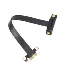 Cable de extensión con ángulo izquierdo PCIe 3,0x1 a x1, blindaje EMI de 8 Gb/ps, alta velocidad, PCI Express, 1x, Riser Card, extensor, Cable de cinta para PC 2024 - compra barato