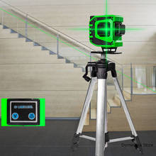 8/12 linha 3d laser medidor de nível verde remoto sem fio auto-nivelamento 360 horizontal e vertical cruz linha verde laser medidor 2024 - compre barato