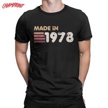 Мужская сделано в 1978 футболка подарок на день рождения хлопковые топы; Повседневная футболка с короткими рукавами футболки с округлым вырезом оригинальные футболки 2024 - купить недорого