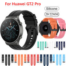 Pulseira de silicone para relógio huawei, 20mm, para huawei honor magic 2 46mm/ 2e gt2, pulseira para relógio gt 2 pro 42mm 46mm 2024 - compre barato