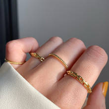 2 unids/set de Mini anillos de dedo de Color dorado para mujer, joyas de índice simples redondas con personalidad para mujer, joyería 2024 - compra barato