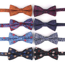 Gravata borboleta floral masculina, gravata clássica gravata borboleta para homens de negócios ou casamento, gravatas para adultos 2024 - compre barato