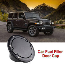Car Fuel Filler Door Cap Gas Tank Cover Replacement for Jeep Wrangler JK Rubicon Sahara Unlimited 07-17 2 4 Doors Aluminum Alloy 2024 - compre barato