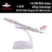 14CM 1:400 Boeing B787-800 Royal Air Moroccan Airlines W Base Airbus Metal Alloy Aircraft Plane Airliner Display Adult Kid Model 2024 - buy cheap