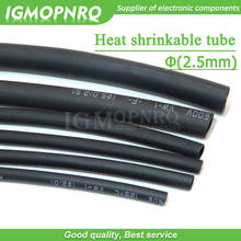 5 Meters High quality Black 2.5mm Heat Shrink Heatshrink Heat Shrinkable Tubing Tube Sleeving Wrap Wire Black Color 2024 - buy cheap