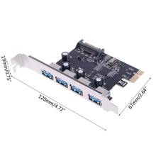 PCI-E PCI Express a USB 3,0 a través de la interfaz de Chip SATA, adaptador de 4 puertos, tarjeta convertidora para Windows de escritorio 2024 - compra barato