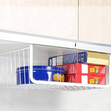 Hanging Under Cupboard Iron Storage Shelf Mesh Basket Kitchen Rack Chopping Block Rack Cutting Board Towel Holder Cabinet Door 2024 - buy cheap