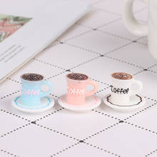 1 Set 1/12 Dollhouse Miniature Mini Coffee Cups Plate Set Model Accessories Toys 2024 - buy cheap