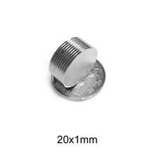 10/20/50/100/200pcs 20x1 Rare Earth Magnets 20x1mm Round Search Magnet 20mmx1mm Fridge Permanent Neodymium Magnet Disc 20*1 mm 2024 - buy cheap