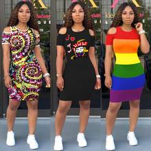 Новинка 2020, модные уличные короткие платья DPSDE в стиле хип-хоп, короткие платья в полоску с коротким рукавом и круглым вырезом 2024 - купить недорого