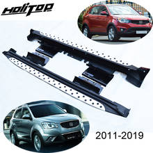 running board side step nerf bar for Ssangyong Korando C 2011-2014-2019, brushed aircraft aluminium alloy+ABS, ISO quality 2024 - buy cheap