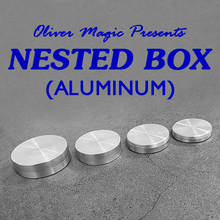 Nested Box (Aluminum) by Oliver Magic Coin Disappear Into Box Magia Magician Close Up Illusions Gimmick Props Mentalism Funny 2024 - buy cheap