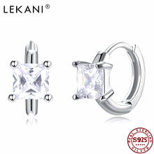 LEKANI Sterling Silver 925 Jewelry Finger Rings For Women Geometry Square Cubic Zirconia Wedding Engagement Ring Hot Sale 2024 - buy cheap
