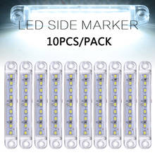 10pcs White 12V 9 LED Car Auto Sealed Side Marker Clearance Light Truck Trailer Lorry Bus SUV Off Road Lamp 100x15mm DIY Parts 2024 - buy cheap