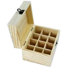 Деревянная коробка для эфирных масел, органайзер с 12 отделениями, натуральный твердый корпус для хранения эфирных масел 2024 - купить недорого