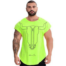 New Male Cotton Tee shirt Tops Crossfit Clothing  Gyms Fitness Bodybuilding T-shirt MensSummer Casual Fashion Print Short sleeve 2024 - buy cheap