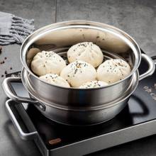 Stackable Stainless Steel Steamer Pan with Handles -  for Gas Stove, Furnace, Induction Cooker 2024 - buy cheap