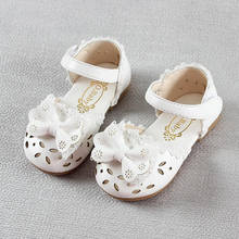 Newborn Infant Baby Girls Bowknot Princess Shoes Kids Toddler Sandals White Wedding Party Shoes 6M 8M 10M 12M 2 3 5 6 Years Old 2024 - buy cheap
