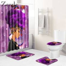 Zeegle flanela tapete de banho conjunto 4 pçs decoração do banheiro de natal tapete de cortina de chuveiro de vaso sanitário tapete de cobertura antiderrapante banho pé tapete 2024 - compre barato