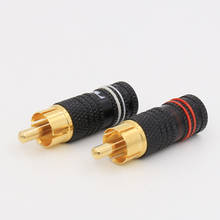 High quality 24K Gold plated Hi-End RCA plug connector 2024 - buy cheap