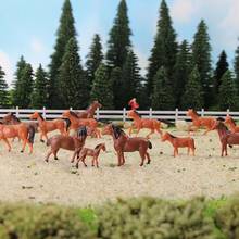 30 peças trem modelo 87 animais de fazenda bem pintados cavalos h0 modelo escala cavalo an8702 2024 - compre barato