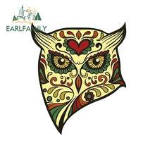 EARLFAMILY 13cm x 10.9cm for OWL HEAD SUGAR SKULL Colorful Car Sticker and Decals Waterproof Auto Funny Decal Occlusion Scratch 2024 - buy cheap