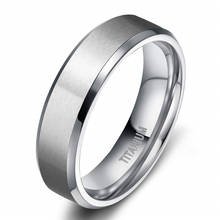 6MM Women Men Classic Brushed Pure Titanium Wedding Band Ring For School Graduation Cocktail Size 4-12 anel de formatura 2024 - buy cheap