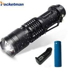 Светодиодный мини-фонарик 14500 лм Q5 T6 L2, светодиодный фонарик с регулируемым фокусом, масштабируемый фонарик с батареей 18650 и, подарок 2024 - купить недорого