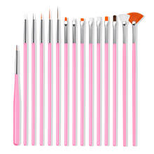 15Pcs Uv Gel Nail Brush, Professional Poly Nail Gel Brush, Nail Art Tips Builder Brush Nail Painting Brush Pen Set 2024 - buy cheap